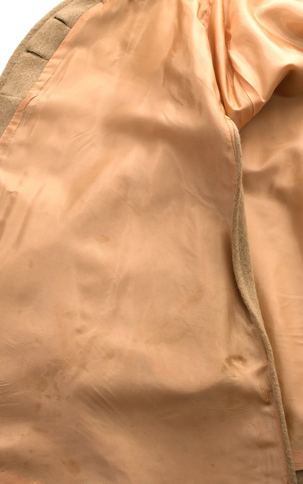 1960s 1970s Beige Wool Mohair Belted Cape | small/medium/large