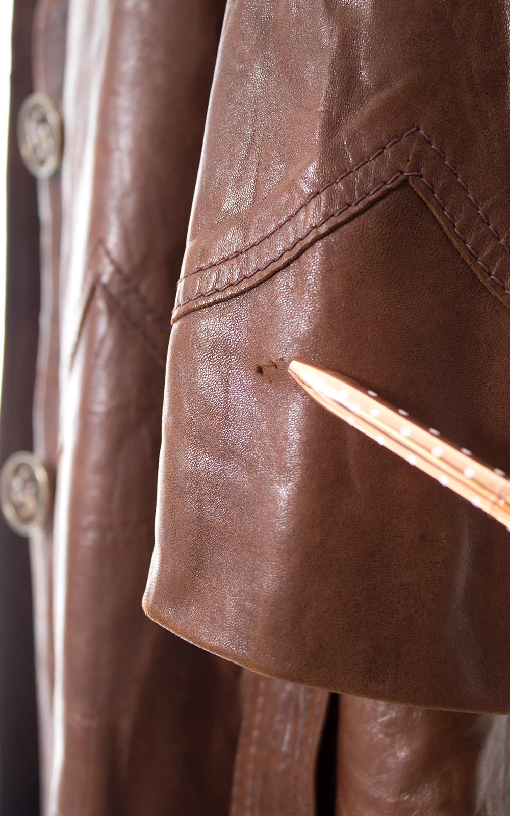 1970s Buttery Soft Leather   Fox Fur Princess Coat | small/medium