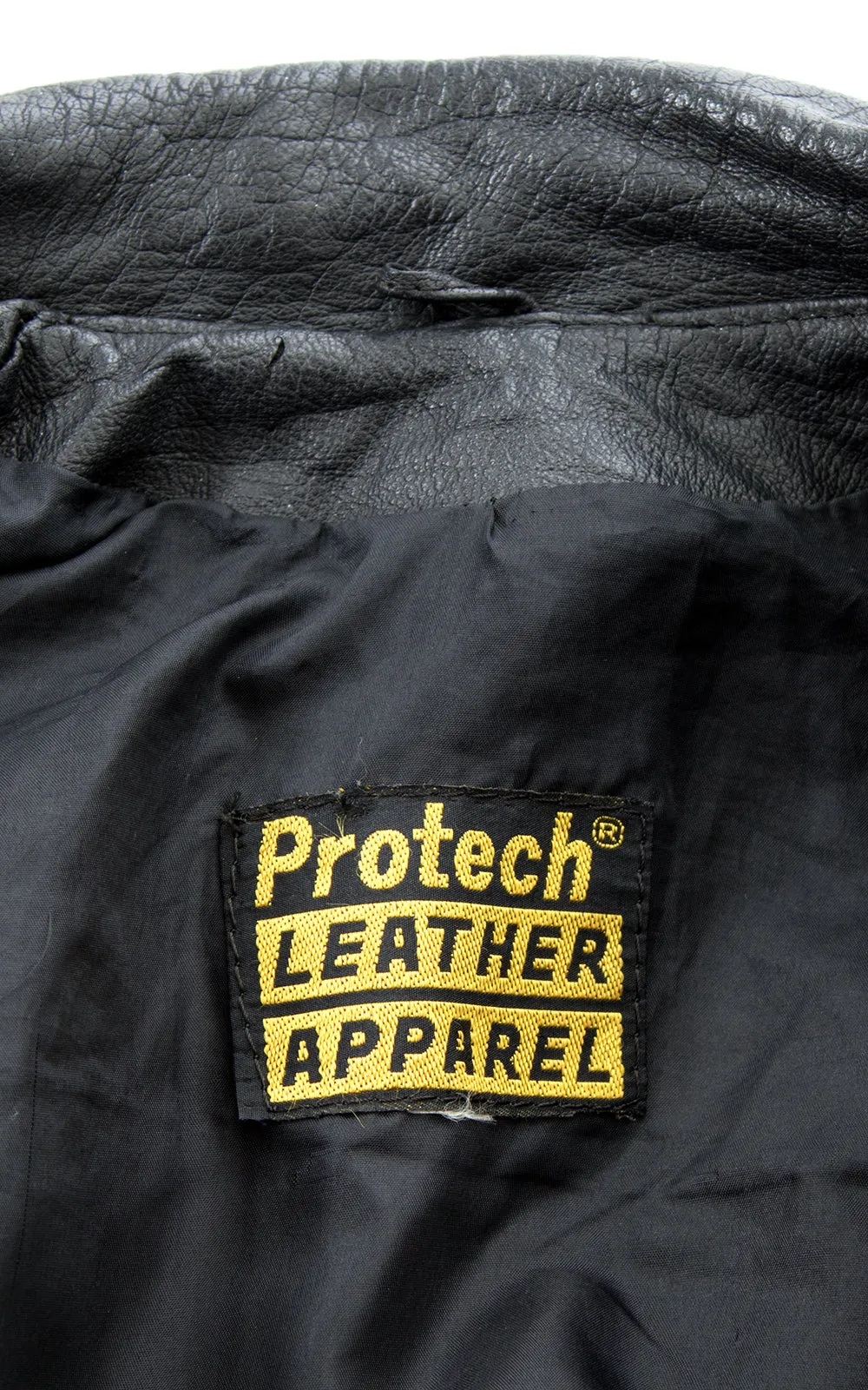 1980s Black Leather Cropped Moto Jacket | large