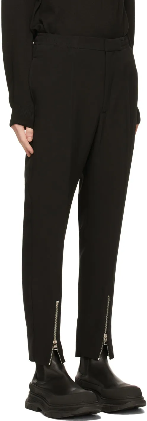 Alexander McQueen Black Classic Jogger Trousers