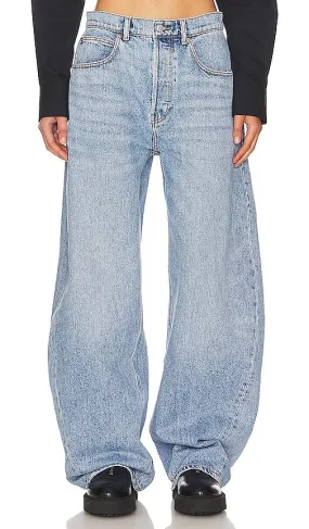Alexander Wang Rounded Low Rise in Denim-Light