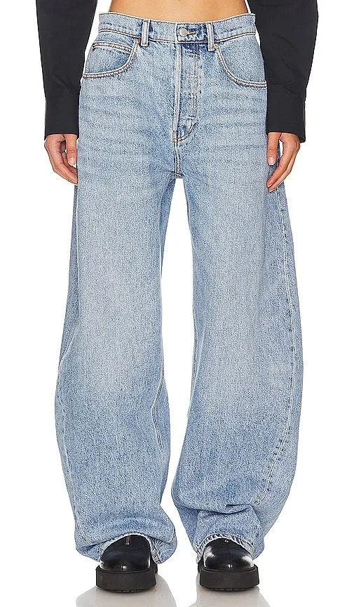 Alexander Wang Rounded Low Rise in Denim-Light