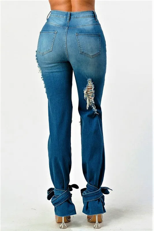 Ankle Tied Denim