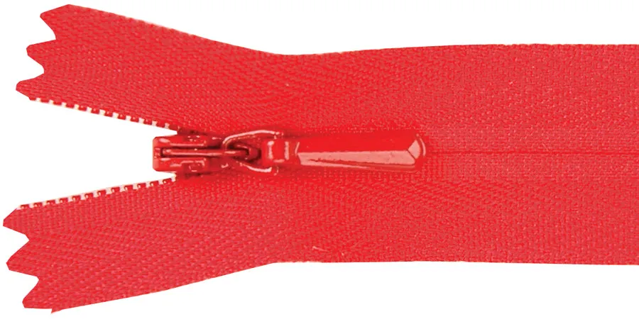 Apple Red -Zipper Invisible 9"