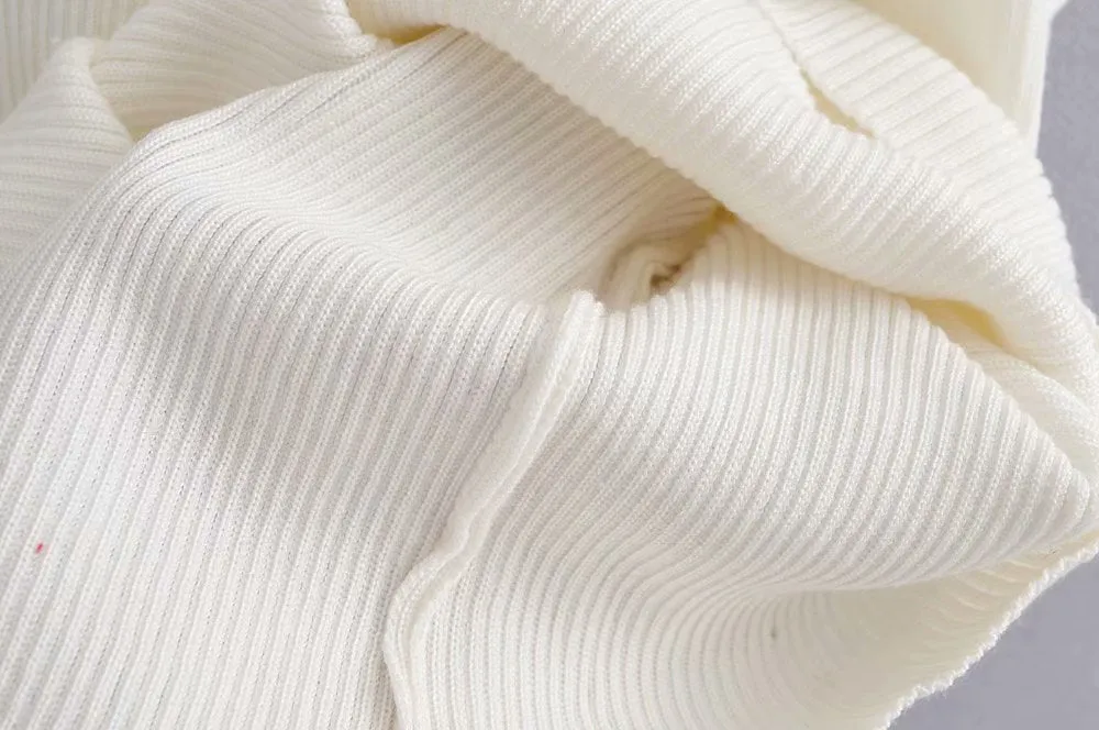 ASYMMETRIC HIGH NECK SWEATER