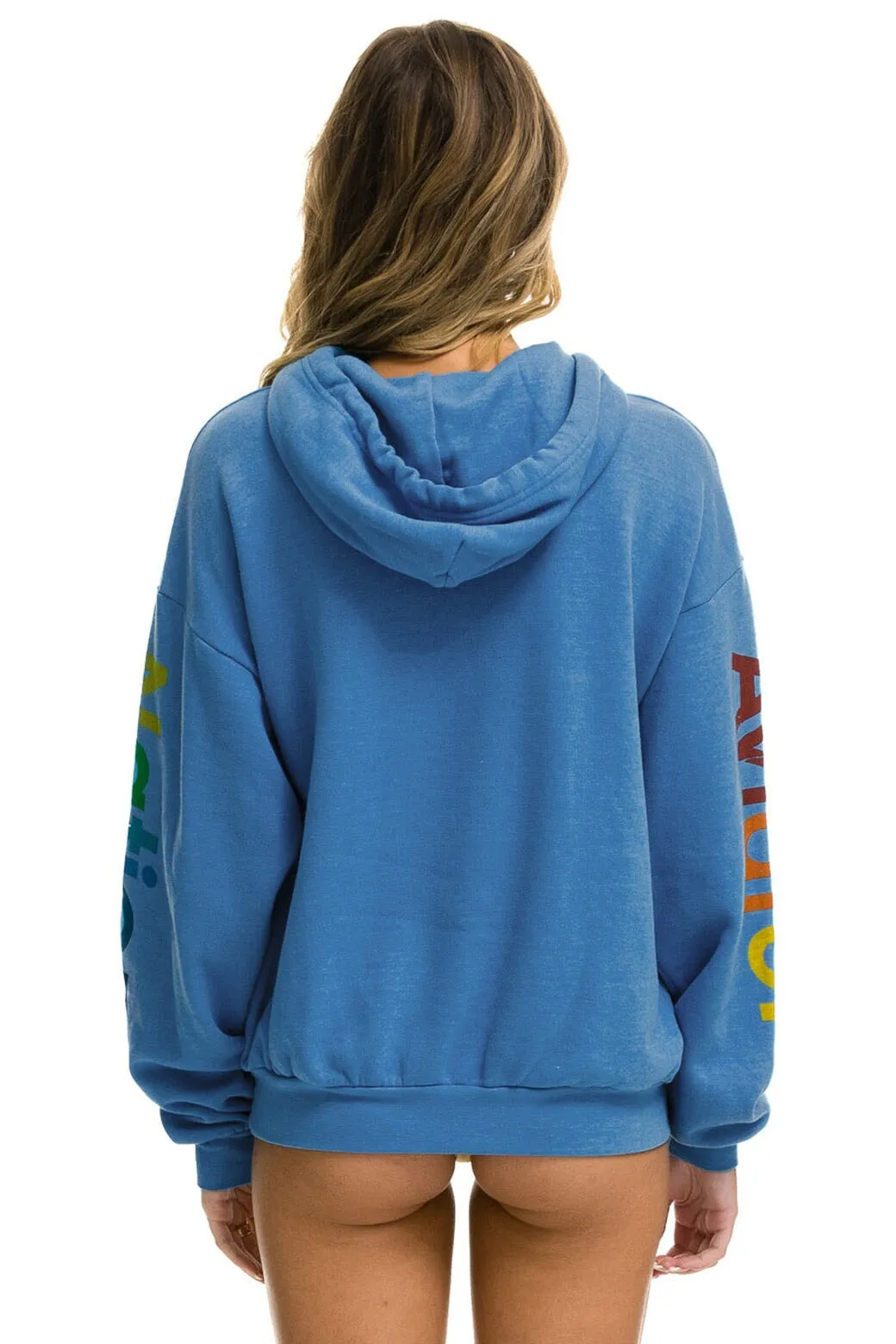 AVIATOR NATION ASPEN RELAXED PULLOVER HOODIE - COBALT