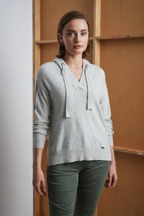 Divided Sweater - Silver Marl