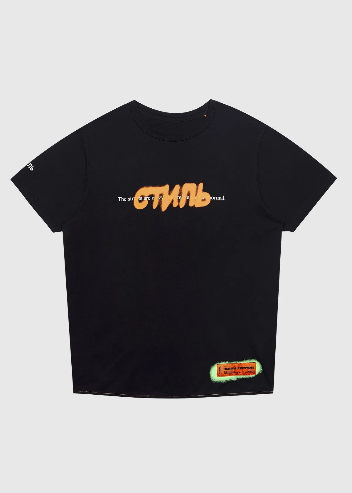 HERON PRESTON: CTNMB SPRAY TEE [BLACK]