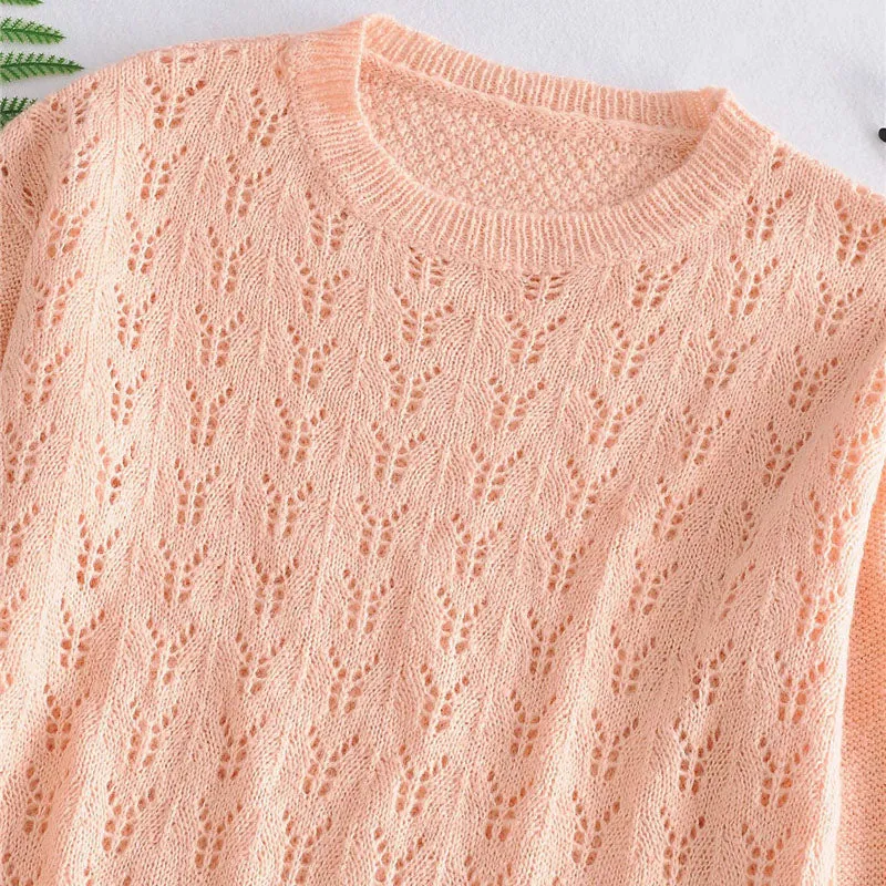 HOLLOW OUT LOOSE KNITTED SWEATER