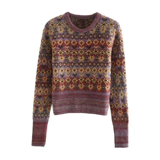 JACQUARD KNITTED SWEATER