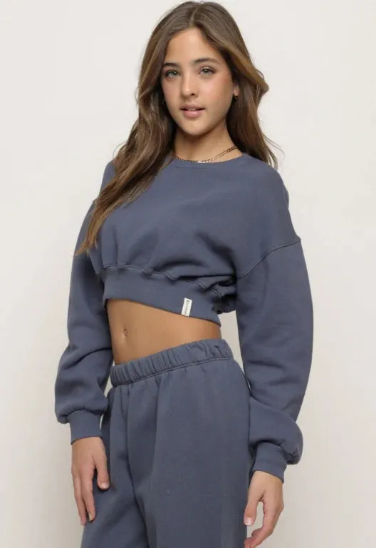 Kaveah Cotton Fleece Jogger - Ombre Blue