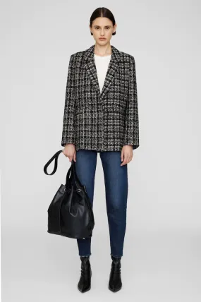 MADELEINE BLAZER - TAN AND BLACK TWEED