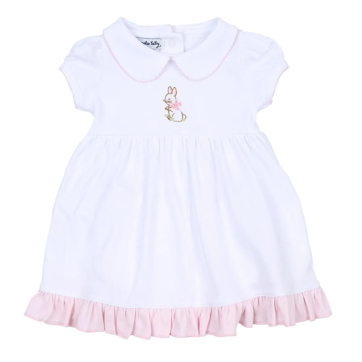 Magnolia Baby / Toddler Girls Vintage Easter Bunny Embroidered Dress