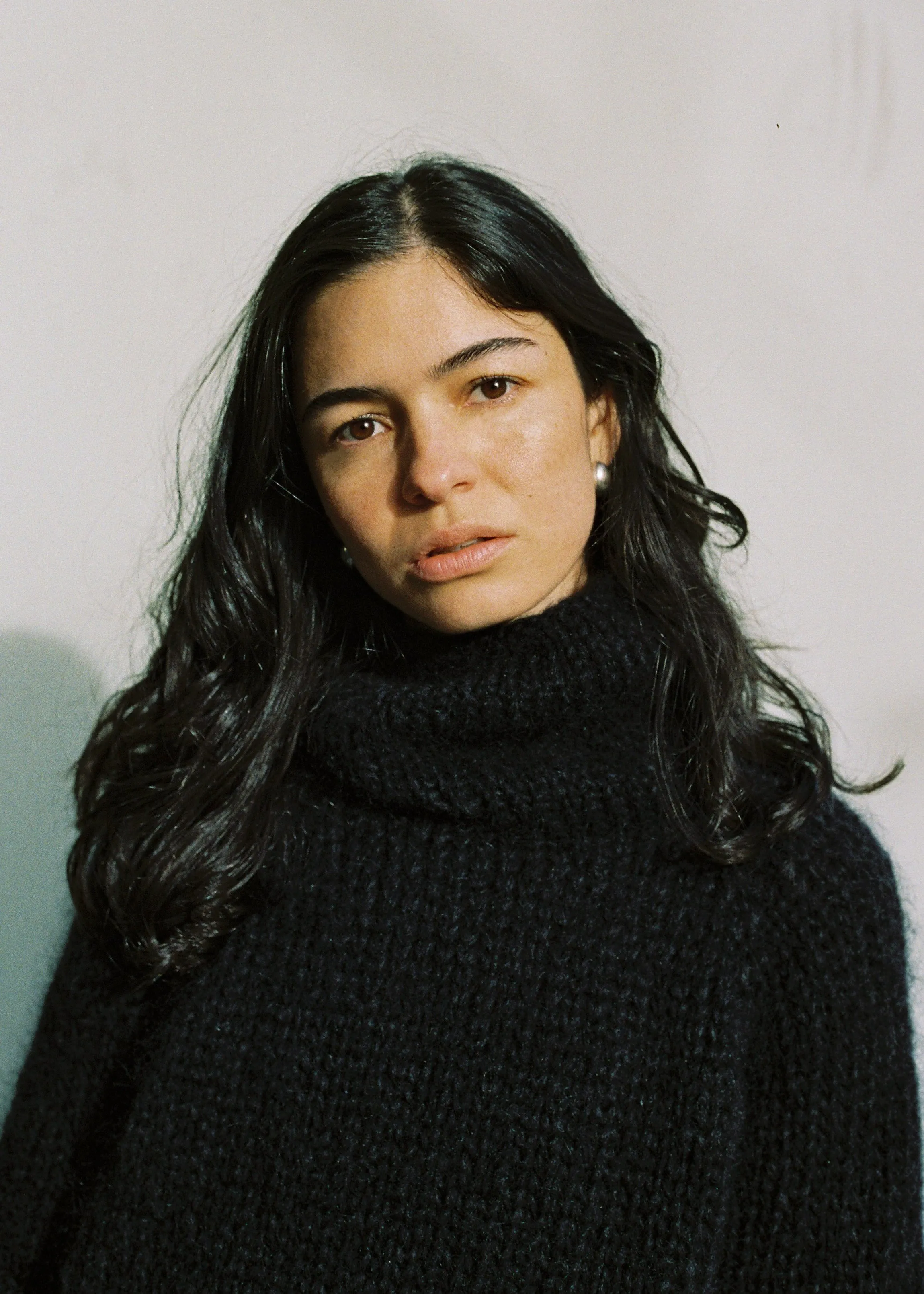 Roulé Handknit Sweater Rose