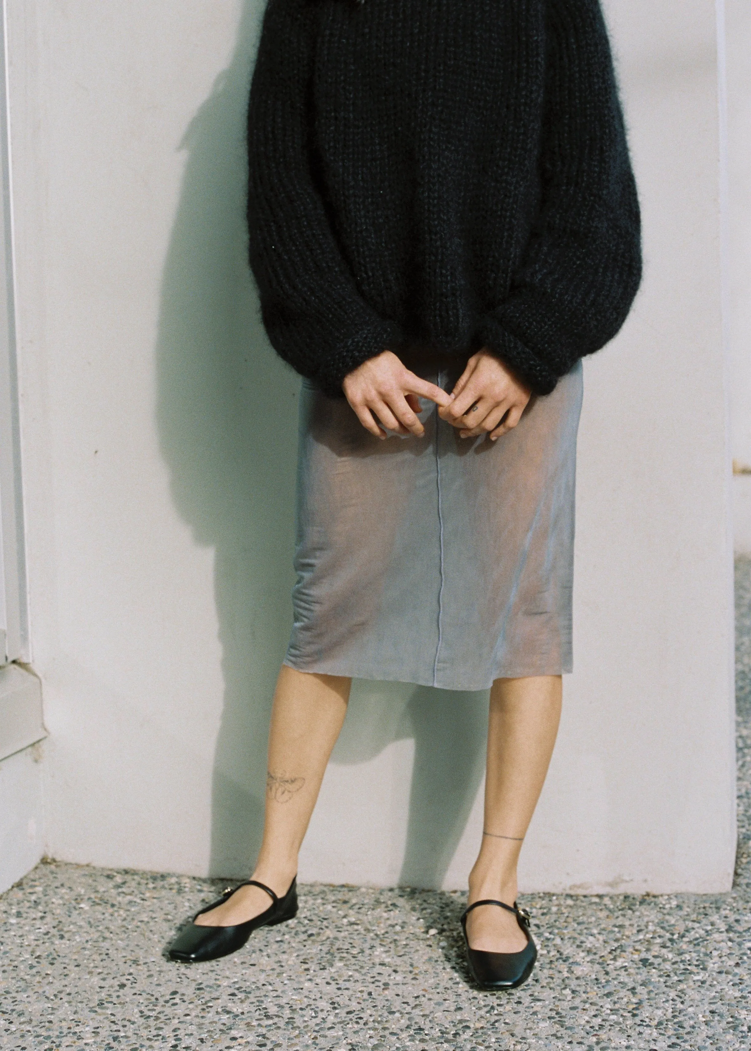 Roulé Handknit Sweater Rose