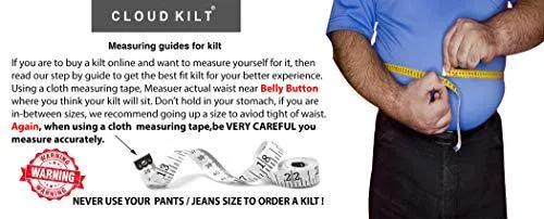 Utility Kilt Hybrid Modern 100% Cotton Jeans Kilt New For Men's